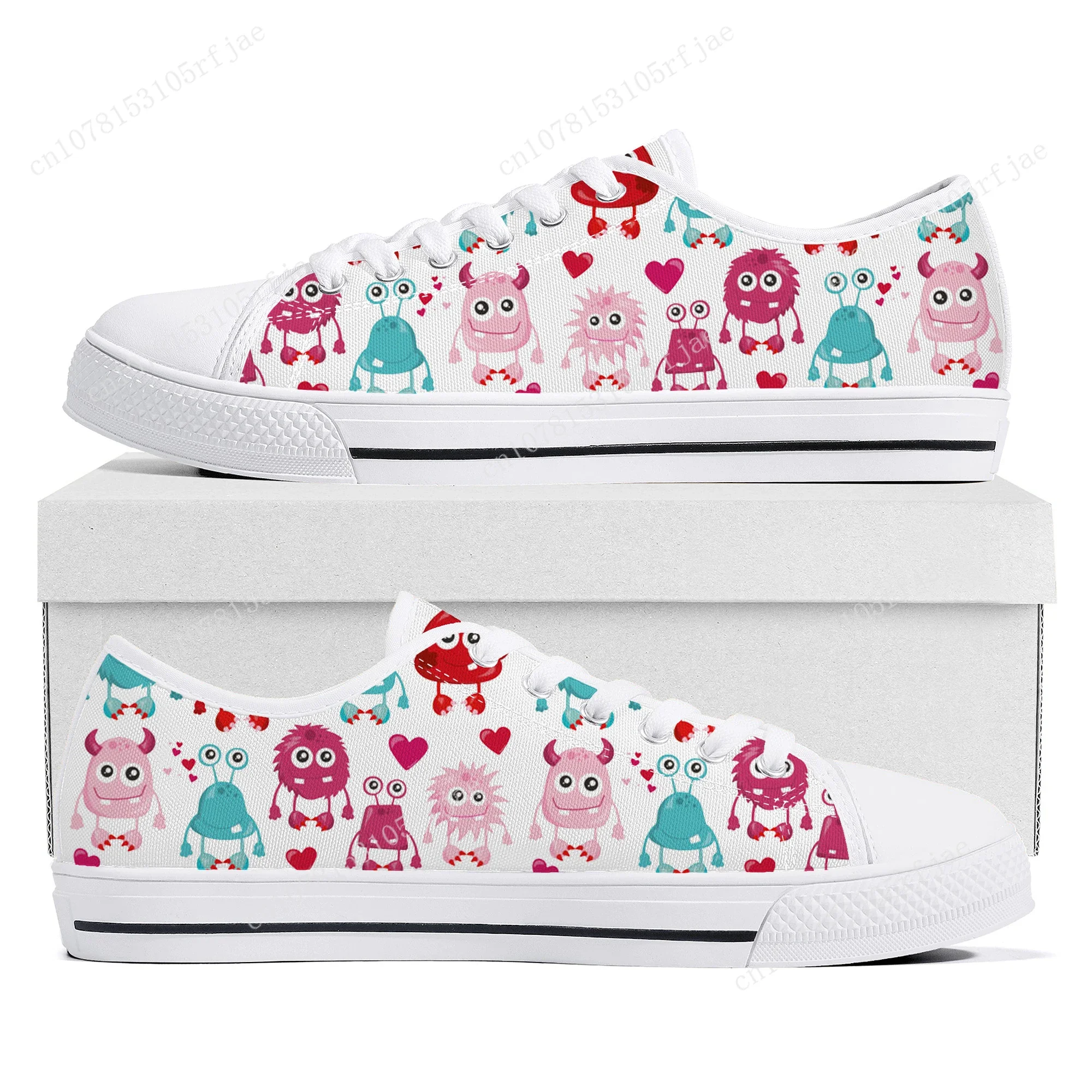 

My Singing Monsters Low Top Sneakers Cartoon Game Womens Mens Teenager High Quality Canvas Sneaker Couple Custom Built Shoes