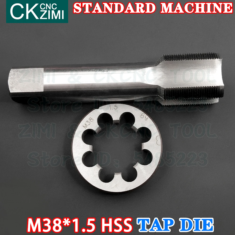 M38*1.5 M38x1.5 Straight Handle Standard Machine Die Tap Right High Speed Steel Wire Tapping Drill Round Die Metal Tap Die Set