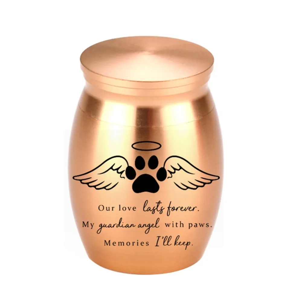 

Waterproof Mini Pet Ashes Box Portable Dustproof Pet Paw Print Urn with Lid Cat Memorial Urn for Cats Birds Hamster Dogs