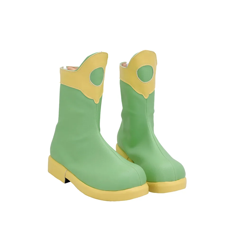 Card Captor Sakura Frog Sakura Cosplay Boots Green Leather Shoes Custom Made Any Size Can be Made