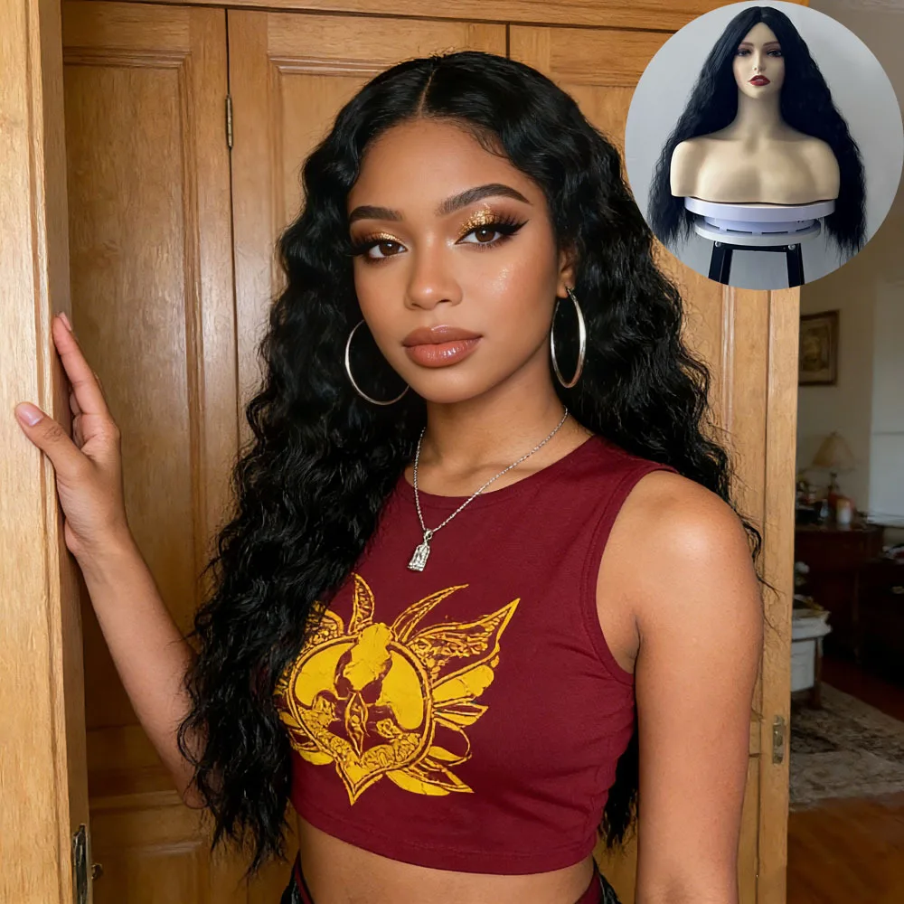

Synthetic Wigs for Women: Long Curly Hair, Small Curls, Slightly Wavy, Explosion Style Hairpieces