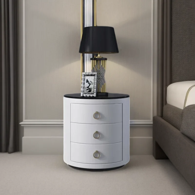 Smooth Elegance Bedside Table Nightstands Luxury Economy Tables Headboards Small Bedroom Bed Night Stand Storage Side Nightstand