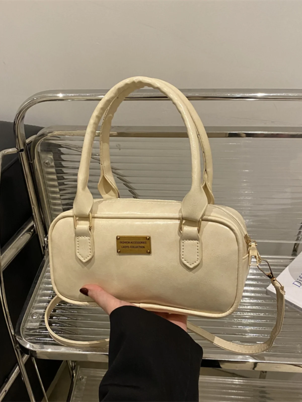 

Faionable oulder Bag Women's Handbag Commuter Sli Crossbody Bag Spring 2025 Trendy Korean Sle PU Leather Bag