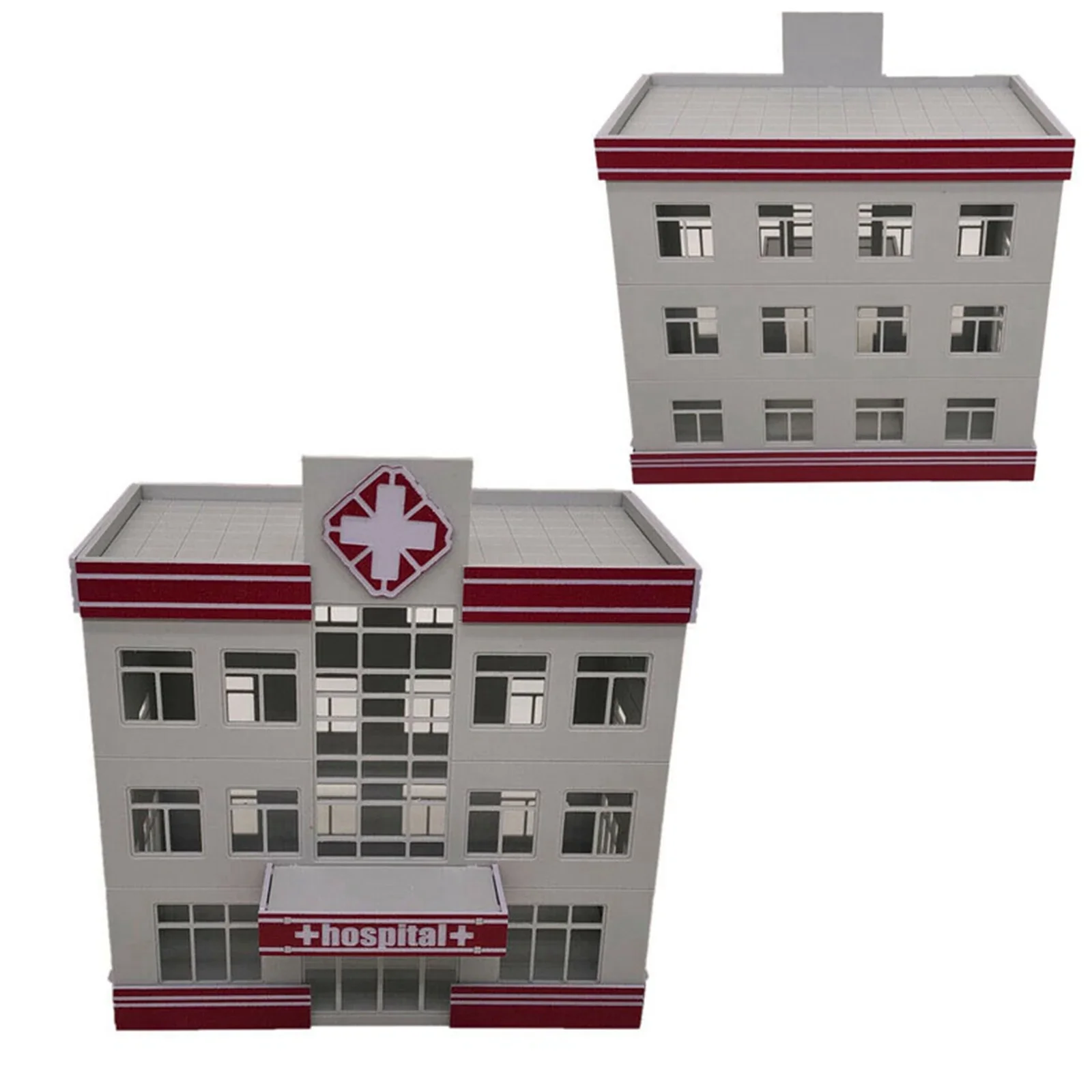 Outland Models Railroad Scenery Modern Medical Centre Hospital Building HO Scale DIY model set Xmas gifts for children hobby toy