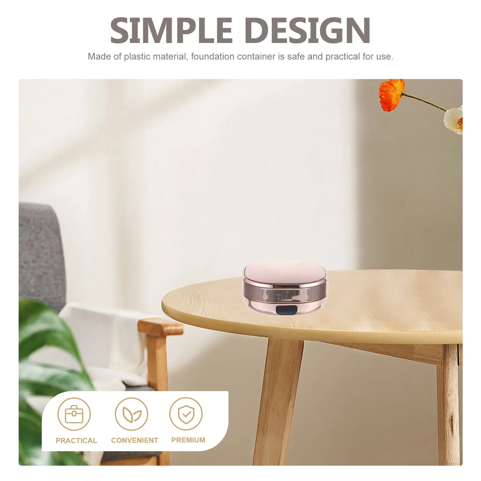 Étui de fond de teint à coussin vide, Compact et Portable, conteneur de bouffées de poudre libre de voyage, stockage de maquillage, couvercle scellé, applicateur de bouffées