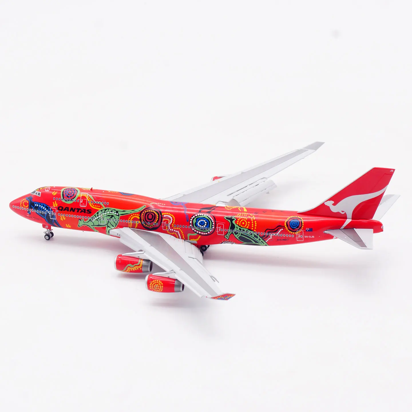 B616502F سبيكة تحصيل طائرة هدية HX نموذج 1:400 Qantas الخطوط الجوية بوينغ B747-400 دييكاست نموذج طائرة VH-OJB اللوحات أسفل