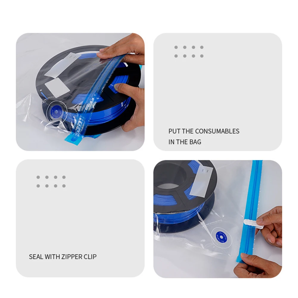 For Filament Drying and Storage Kit for 3D Printers with Manual Vacuum Pump Microporous Bags and Humidity Indicating Desiccant