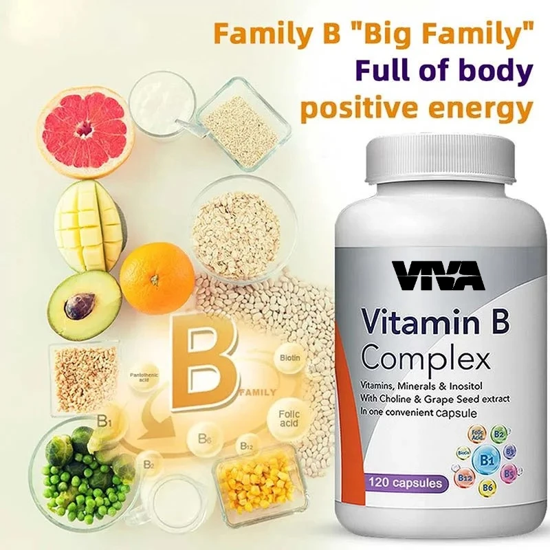 Vitamin B Complex - B1, B2, B3, B5, B6, B12, Biotin, Folic Acid, Nervous System, Metabolism, Immune and Energy Support