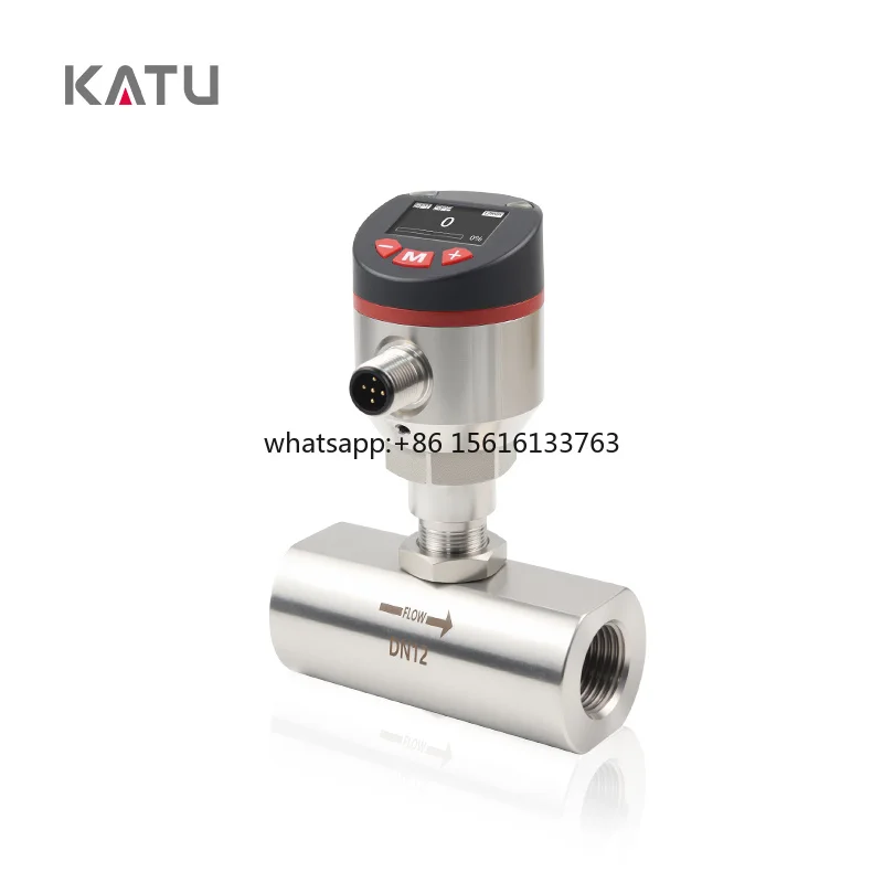 

KATU FM120 Stainless Steel Electronic Turbine Motion Sensor Mass Air Flow Medium Water OEM Customized Support