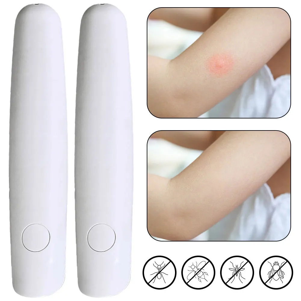 Portable Mosquito Insect Bite Relieve Itching Pen Natural Electric Insect Bite Healer Anti-Itch Pen for Camping Travel Outdoor