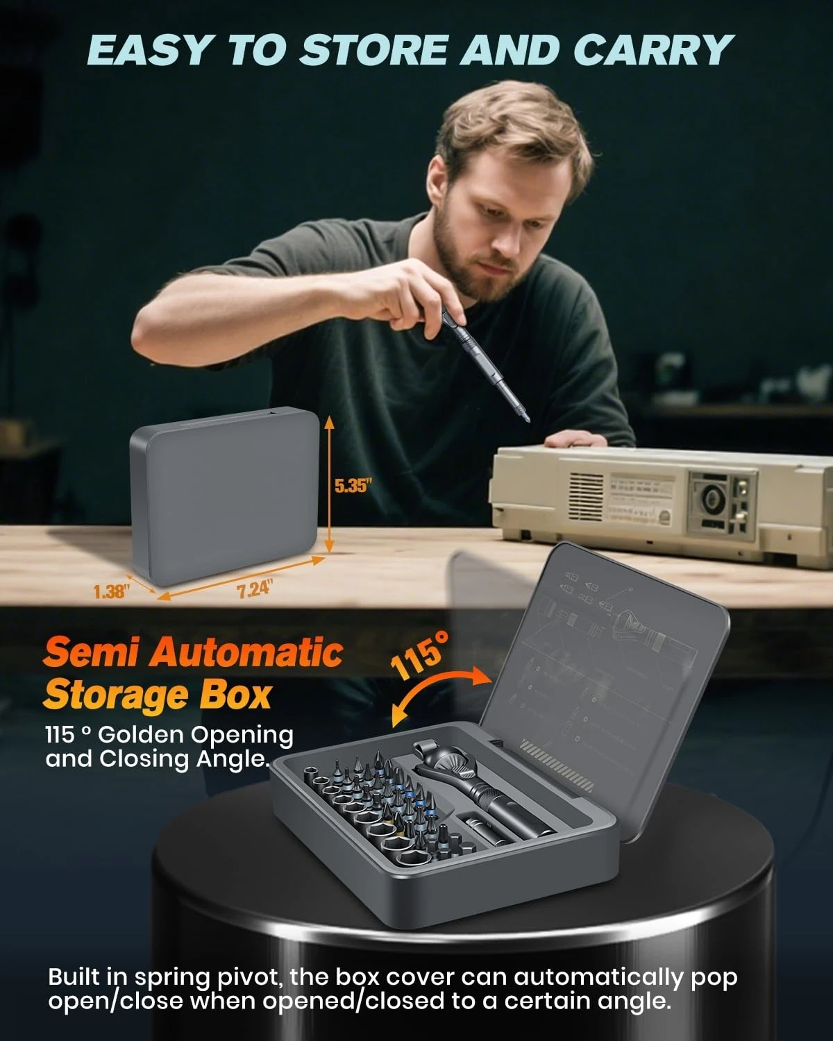 مجموعة مفكات مغناطيسية 40 في 1 مجموعة أدوات مفك براغي بسقاطة مع 180 °   مقبض كروي مشترك لكاميرا ساعة هاتف الكمبيوتر