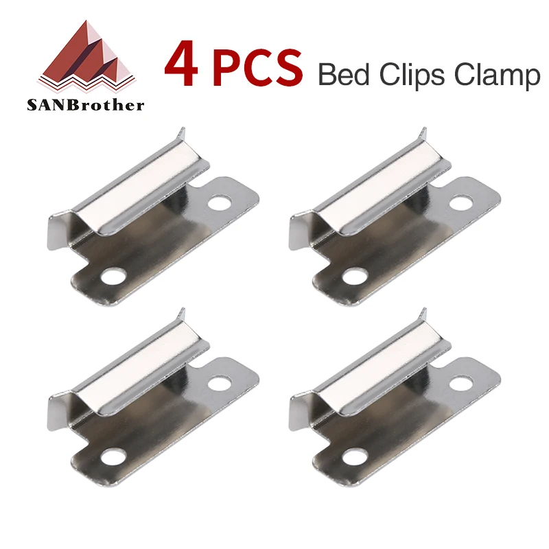 4PCS 7mm Original Ender 3 Pro Bed Clips Clamp for Creality Ender-3 V2 Ender 3S CR-10S 3D Printer Heated Bed Glass Bed Platform