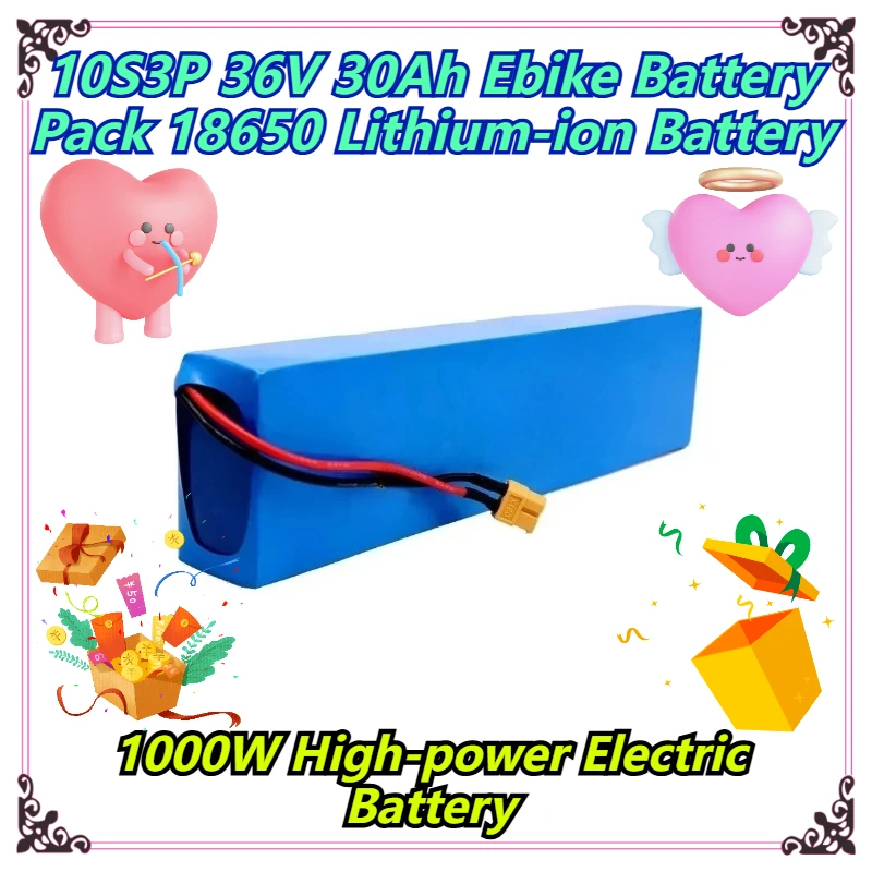 

10S3P 36V 30Ah Ebike Battery Pack 18650 Lithium-ion Battery 1000W High-power Electric Battery