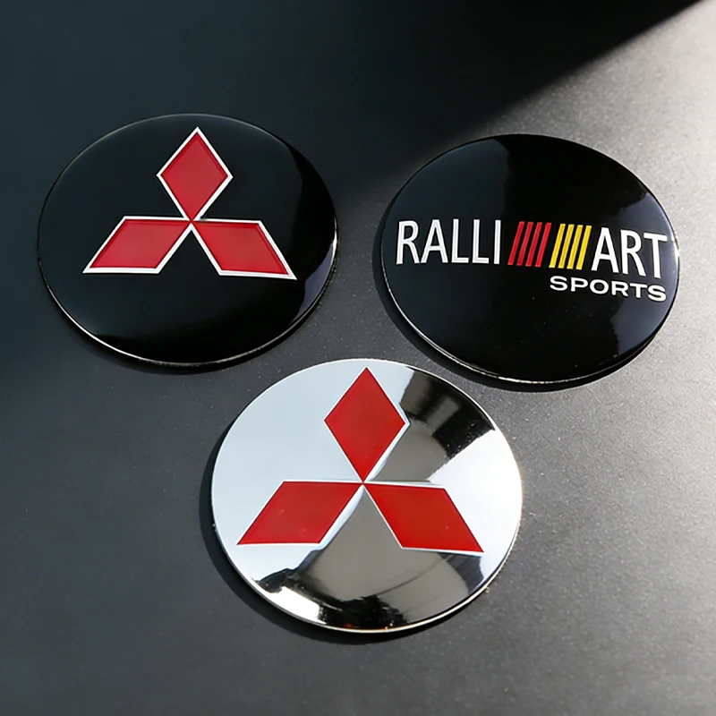 Adesivo para cubo de roda de carro mitsubishi, adesivo modificado para cobertura central do cubo da roda, para mitsubishi ek pajero xpander eclipse cross asx l200