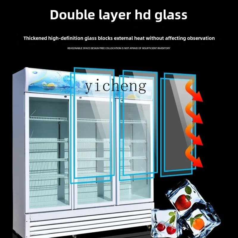 ZZ Display Cabinet Commercial Refrigerated Fresh Freezer Convenience Store Single Double Door Refrigerator