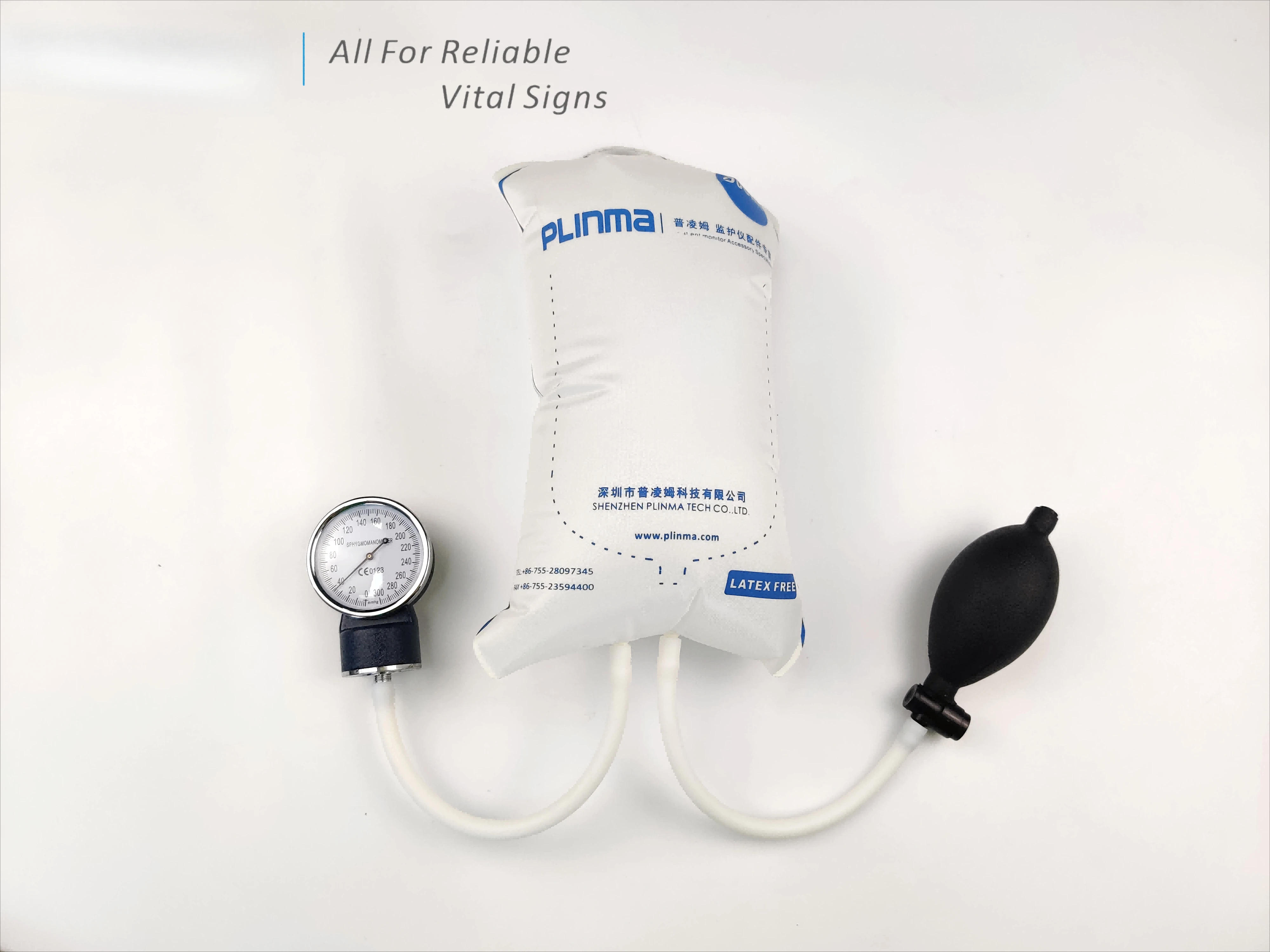 Hot selling medical accessories disposable blood pressure infuser bags 500ml Blutdruck-Infusionsbeutel NIBP cuff/air hose