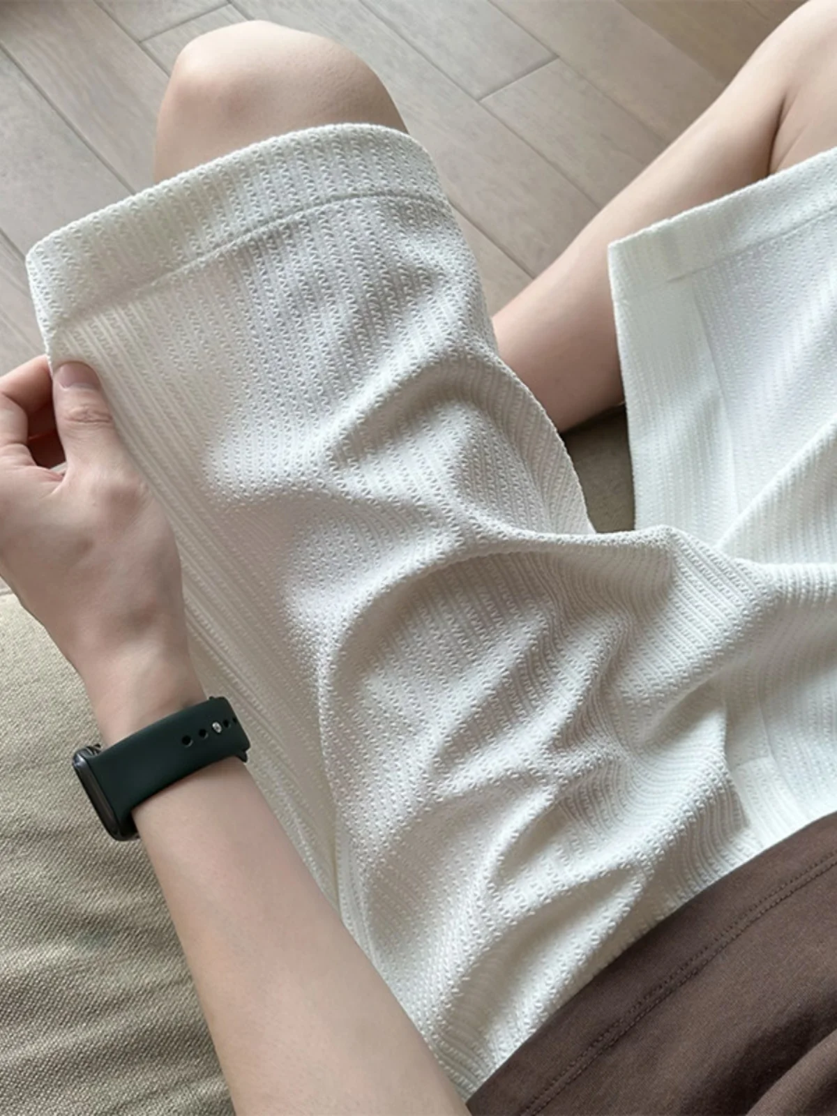 

Pure Color Baskeall orts Men's Summer New Sle Teenage Five-Point Pants Breathable Casual Pants Loose Fit Youthful Energy