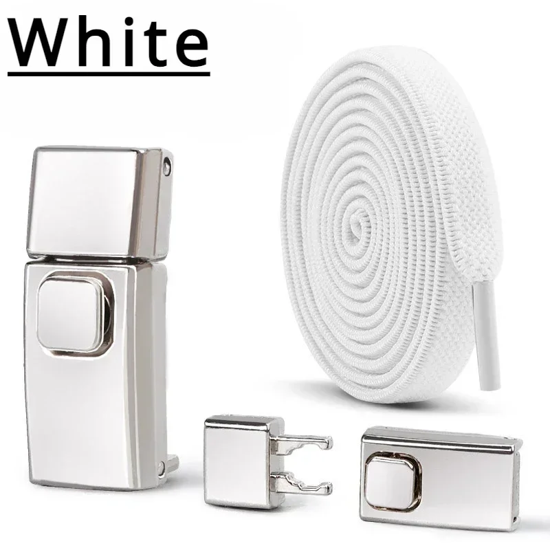 8 mm 2024 Schnürsenkel ohne Krawatte, Press-Lock-Einsatz, feste Schnürsenkel ohne Krawatten, elastische Schnürsenkel, Sneaker, für Kinder und Erwachsene, flache Schnürsenkel für Schuhe