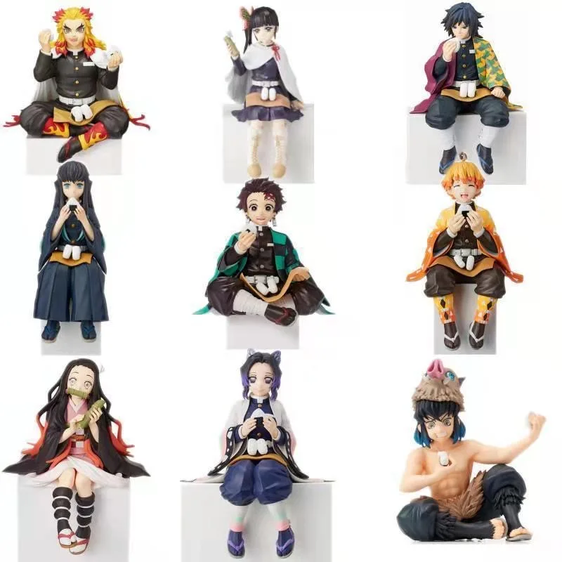 Anime Demon Slayer Actionfiguren Tanjirou Tomioka Giyuu Zenitsu Kochou Nezuko Anime-Figur Sammlerstück Kinderpuppen Spielzeug für Kinder SS