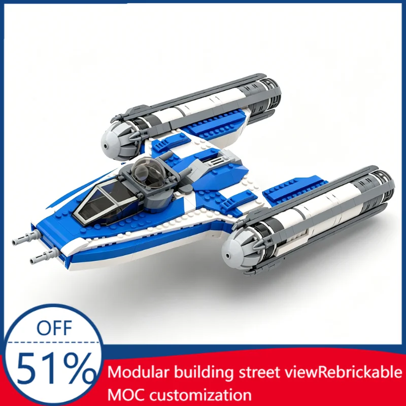 881PCS MOC Sci-Fi Space Bomber Spaceship Model Custom Building Blocks DIY Educational Assembly Toy For Collection Display Gift
