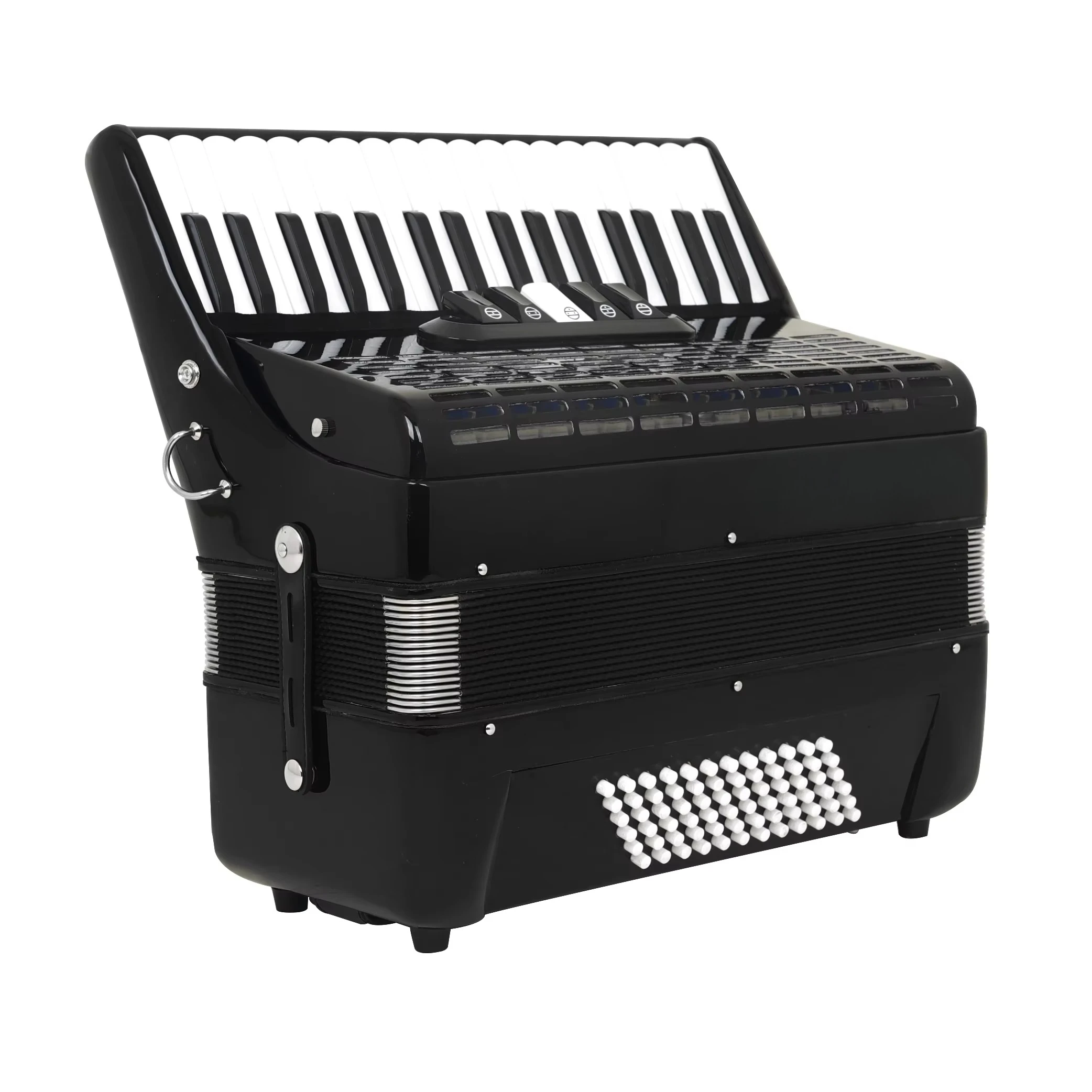 AH-50 34 Key 72 Bass Professional Accordion with 5 Register Switches Anti Slip Keys Responsive Bass System