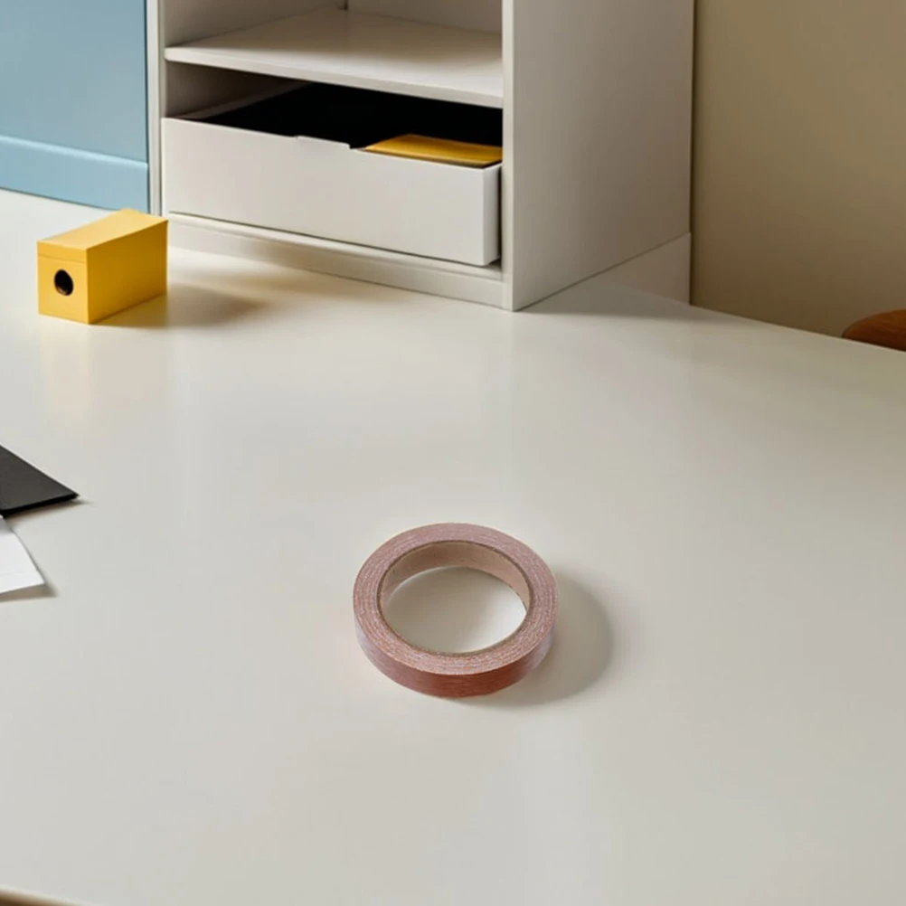 

2 Rolls Realistic Wood Grain Edge Banding Strip Self-Adhesive Furniture Trim Floor Gaps Repair Home Office Use Worktop