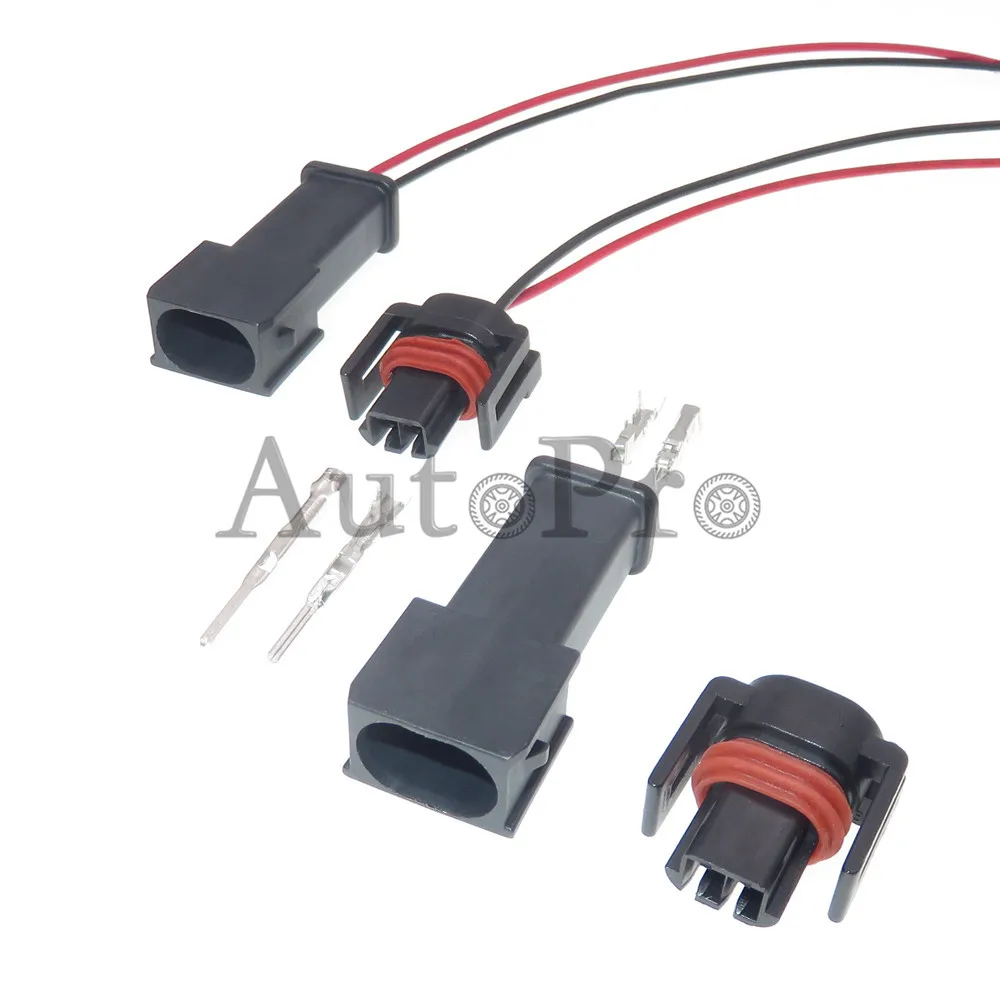 

1 Set 2 Hole 12162215 AC Assembly Car Plastic Housing Wire Cable Connectors Auto Fuel Spray Nozzle Waterproof Socket