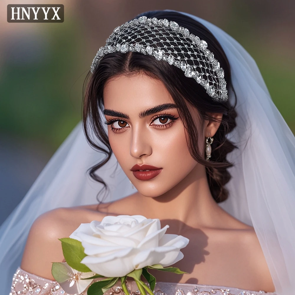 

YouLaPan Minimally Designed Bridal Wedding Rhinestone Headband Hand Woven Hollow Out Women Banquet Party Hair Accessories YXA161
