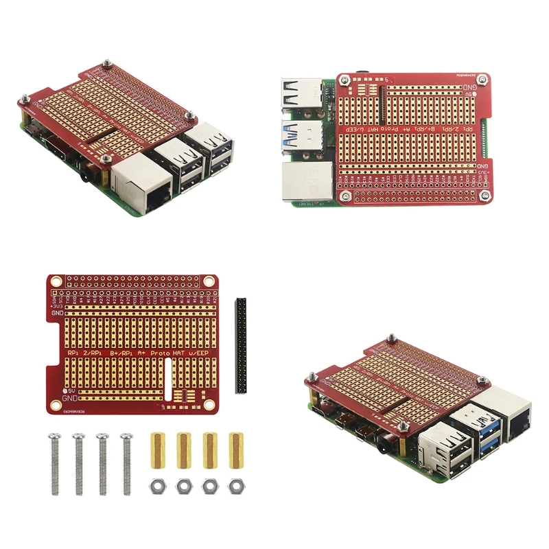 for 4 GPIO Expansion Board Hat for 4 Model B+/3B/2B Dropship