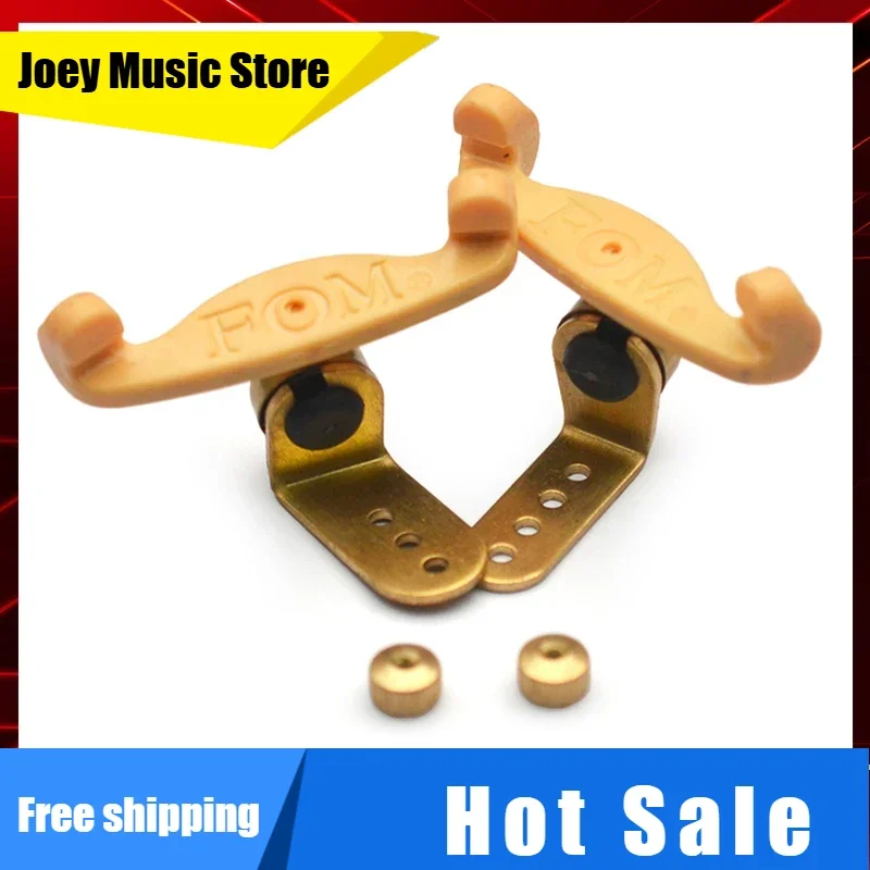 Pair of Brass Shoulder Rest Support and Silica Gel Claws Adjustable Support for Violin Shoulder Rest Accessories 4/4 1/2 1/4