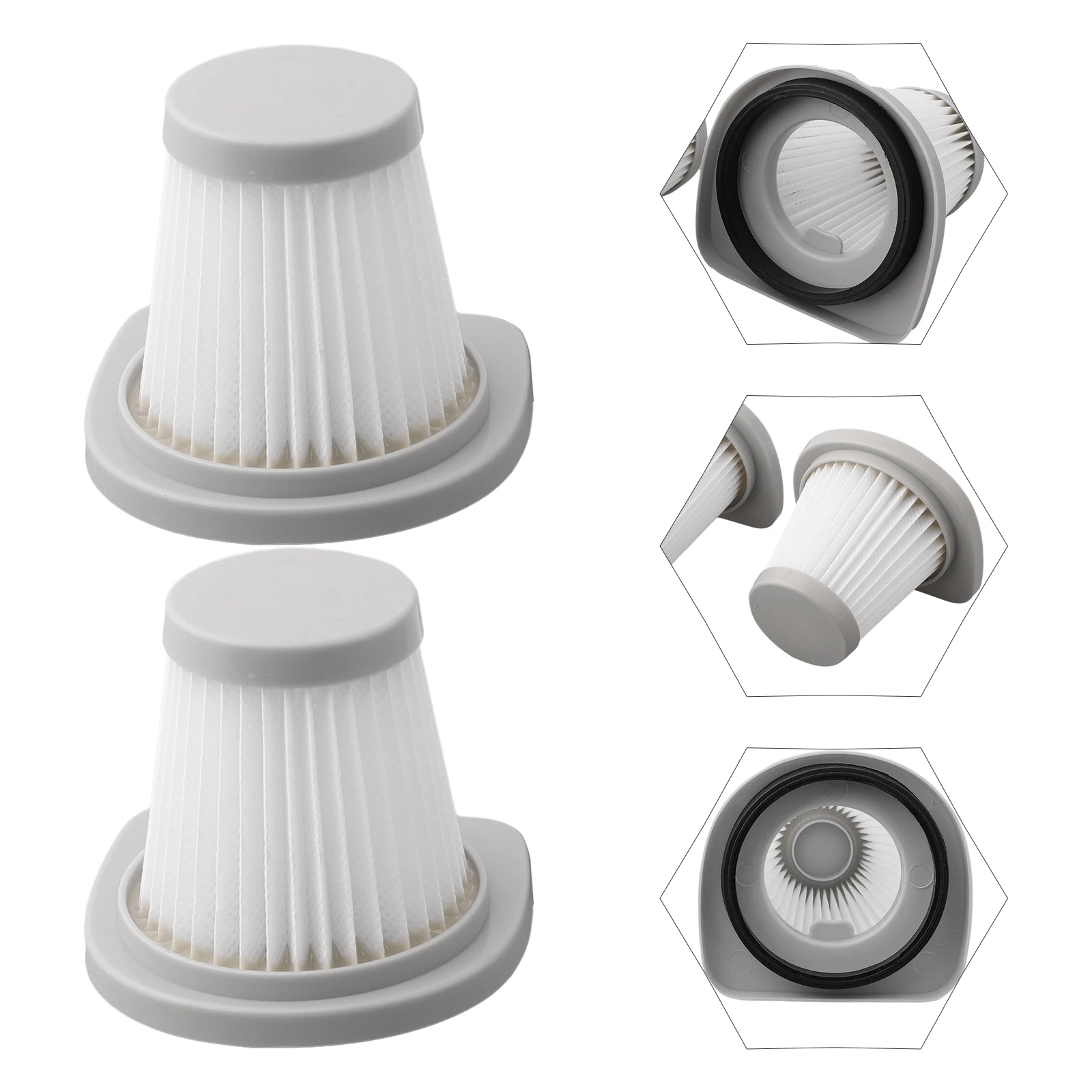 1/2 Pack High-Performance Washable Filter Compatible With R3S Vacuum Reusable Cleaning Part Reduces Clogging Simple Maintenance