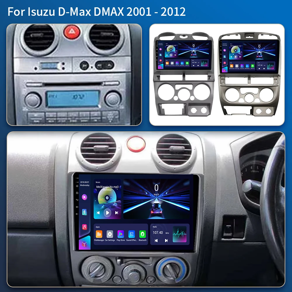 Android 16 WIFI+4G Carplay Auto Car Radio For Isuzu D-Max DMAX 2001 - 2012 Multimedai GPS Navigation Player Stereo 2din BT DVD