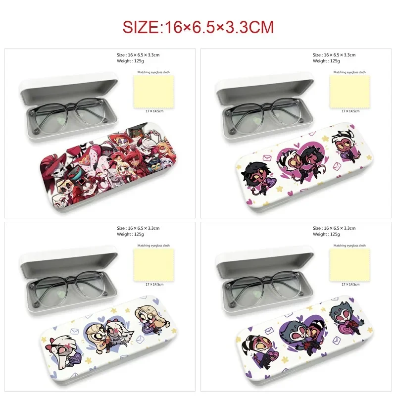 Hazbin Hotel Glasses Box Anime Figure Portable Men Women Cartoon Sunglass Case Fashion Glasses Storage Case Protective Cover