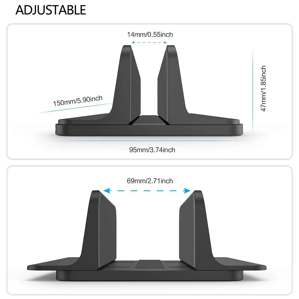 Vertical Laptop Stand Holder, Adjustable Laptop Holder Desktop Stand With Adjustable Dock Size (Up To 17.3 Inches)