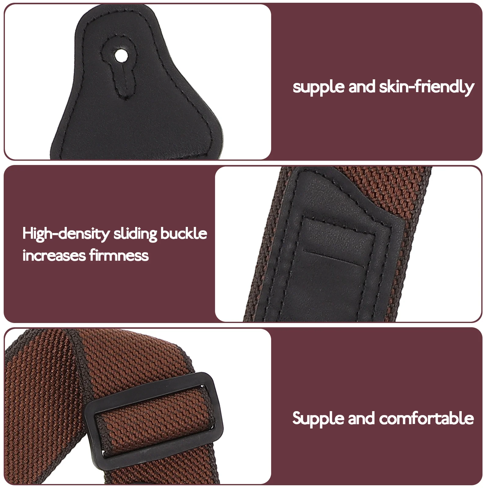 

Electric Guitar Strap High-Quality Cotton Blend Durable Adjustable Comfortable Fit For All Guitars Bass Strap Musical