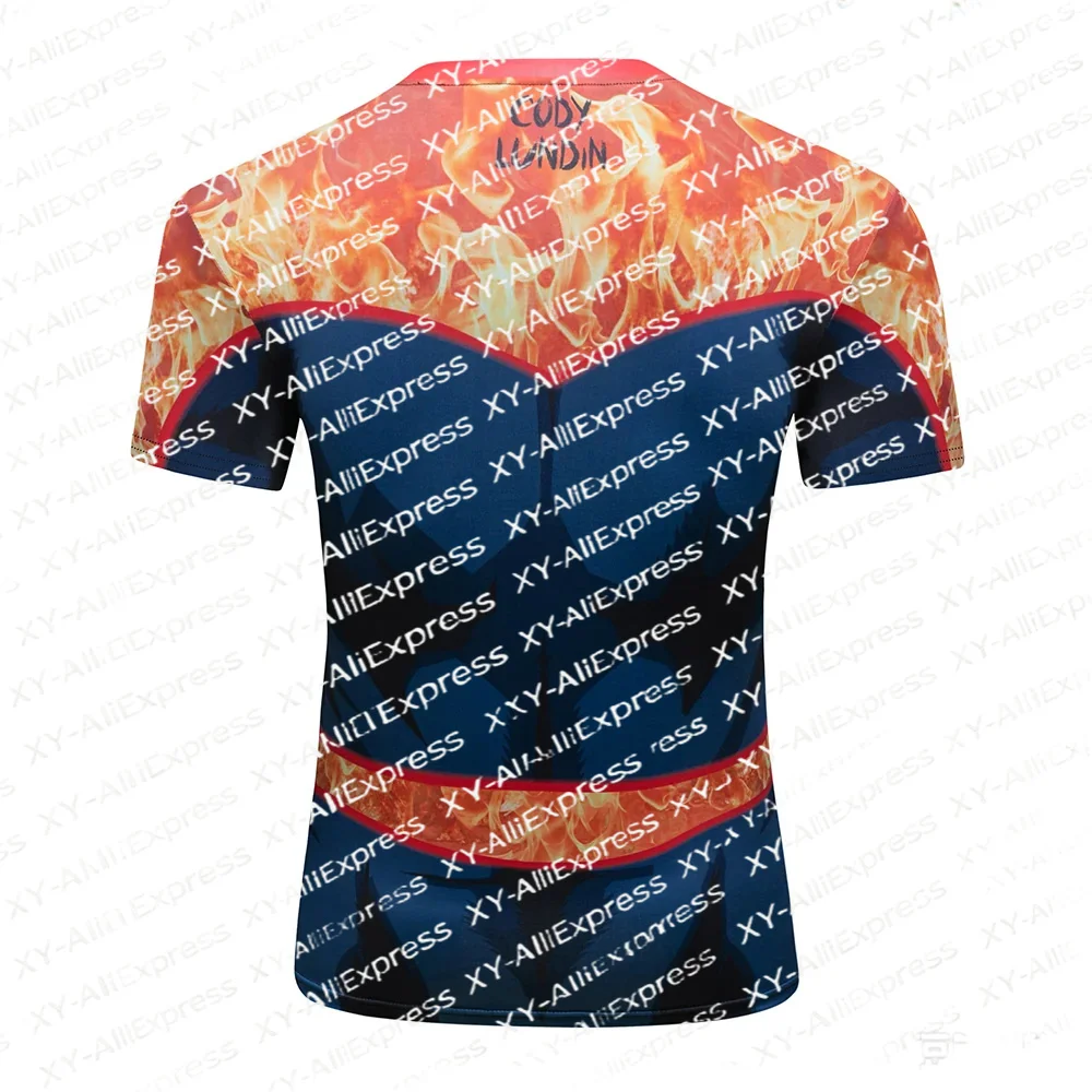 Casual Sports T-Shirt, Quick Dry Breathable Fabric, Flame Armor Integrated Graphic, Unique Vibe for Fight & Trend Lover Gift