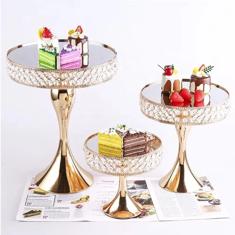 Round metal cake stand, cupcake dessert decoration display stand
