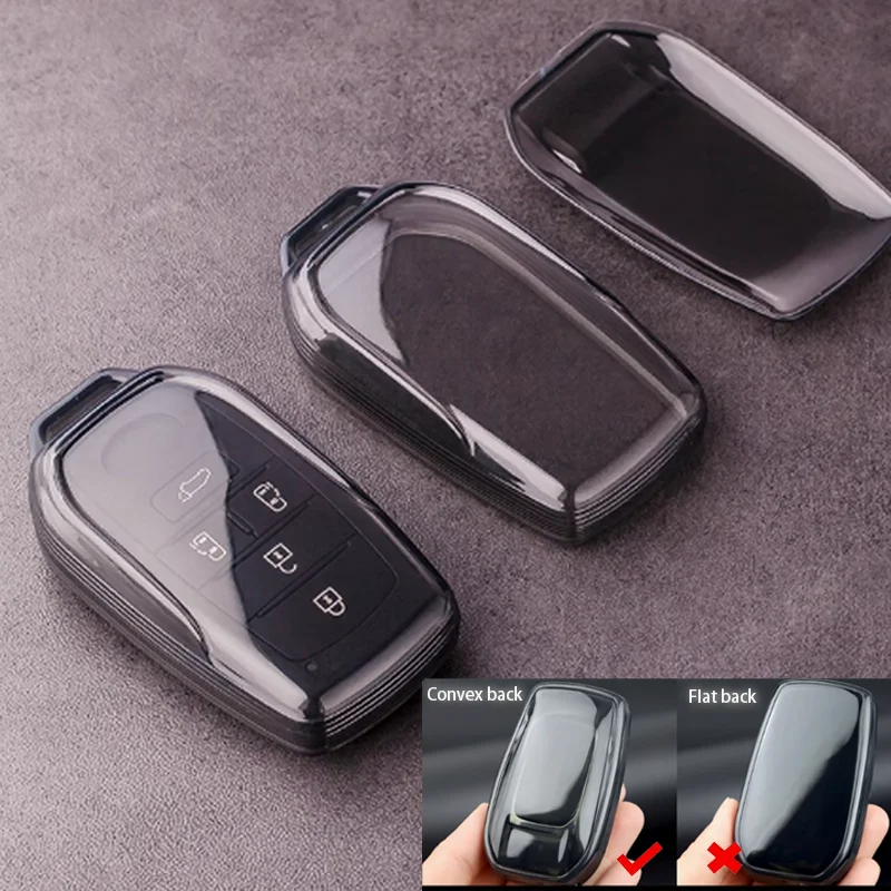 

Transparent Black TPU for TOYOTA Sienna RAV4 VENZA Mirai Hybrid Vehicles Alphard PREVIA Voxy Car Key Case Fob Cover Accessories