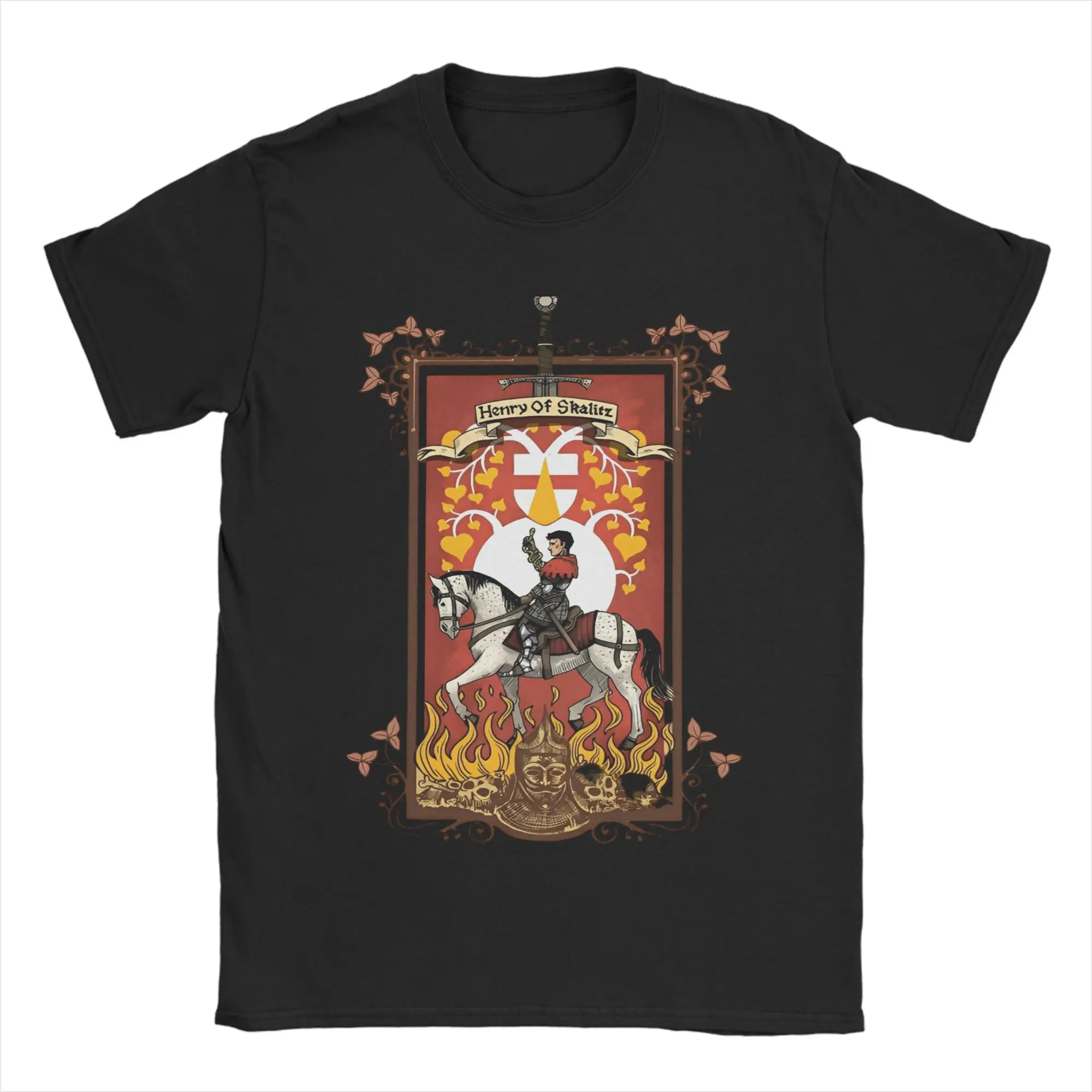 Kingdoms Come Deliverances   T Shirt for Men Cotton Vintage T-Shirt Crewneck  Tee Shirt Short Sleeve Clothes Gift Idea