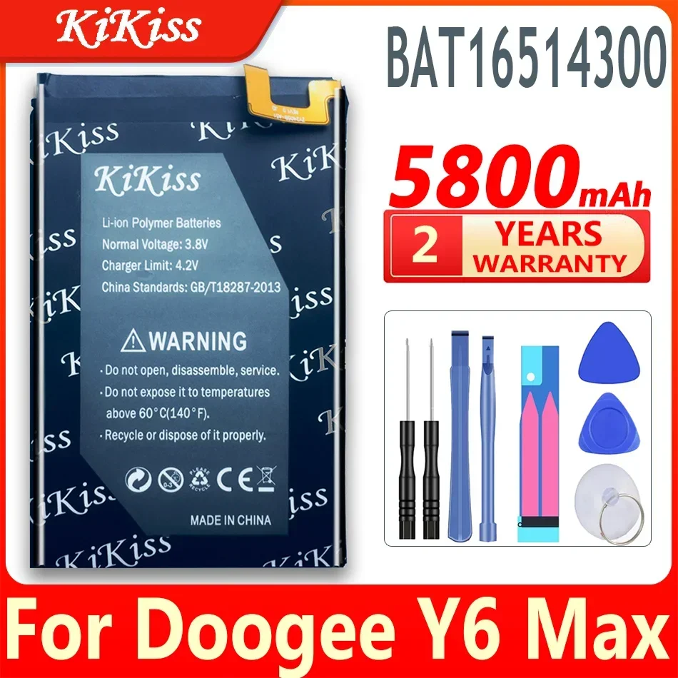 

Аккумулятор 5800 мач BAT16514300 Для Doogee Y6 Max Y6Max мобильный телефон, заменяемая батарея