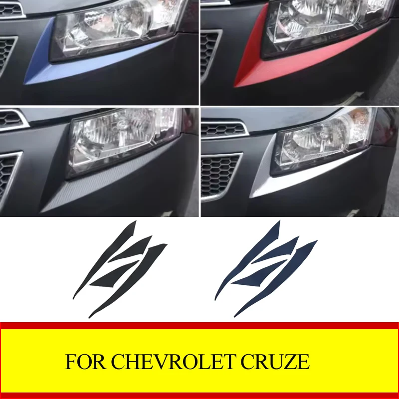 

Headlight Trim Sticker Lamp Eyebrow Cover Decoration Strip Stickers For Chevrolet Cruze Sedan Hatchback 2009-2015 accessories