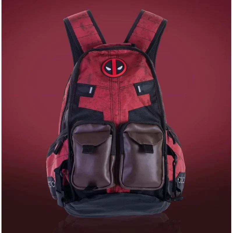 Marvel Cartoon Captain America Deadpool Fashion Trend Travel Outdoor Lightweight Personalized Creative Student Cotton Backpack