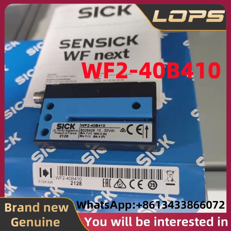 Sensor fotoelétrico SICK original e novo, modelo WF2-40B410, grande quantidade em estoque, convidamos a consultar.
