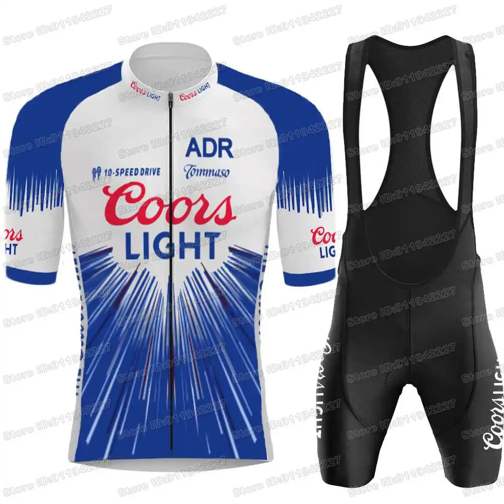 2025 Retro Coors Light Cycling Jersey Set Men Vintage Cycling Clothing Summer Classic Road Bike Shirts Suit Bicycle Bib Shorts