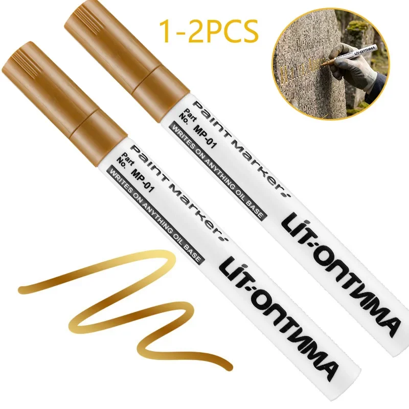 

1-2PCS Permanent Paint Marker Pens Waterproof Not Easy To Fade Suitable Tire Tread Rubber Metal Ceramics Balloons And Mending