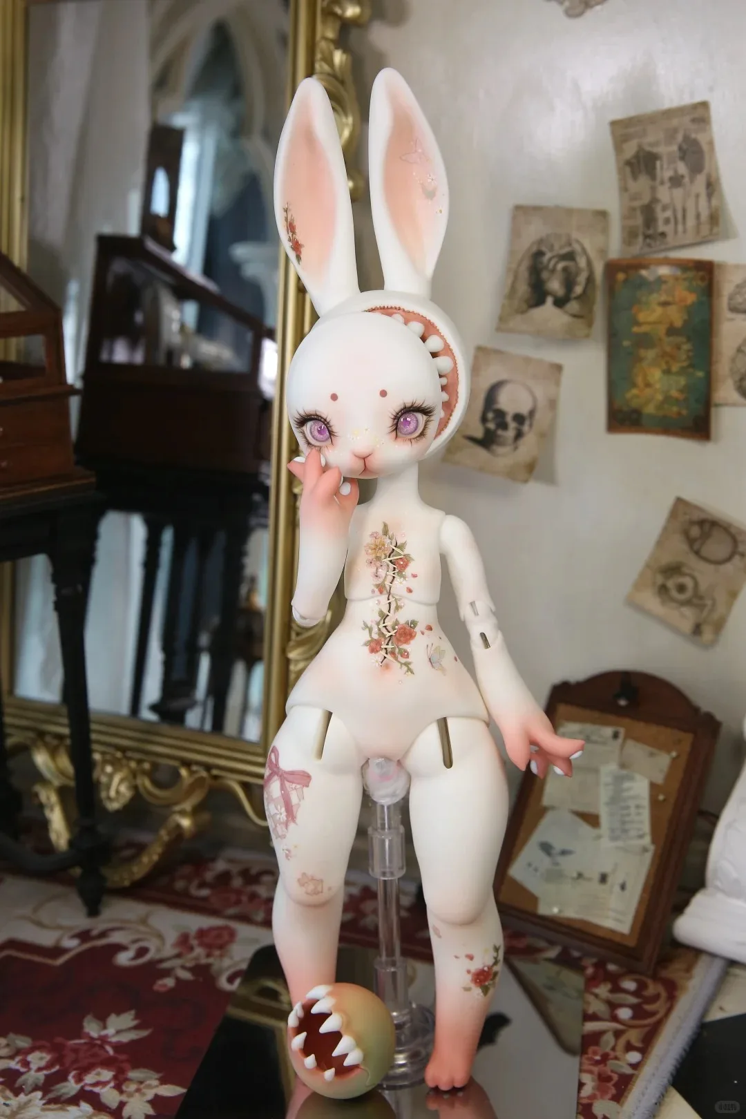 2026 Nowa Lalka SD BJD 1/6 Modna Maska Królika Zwierzęcego Wysokiej Jakości Zabawka z Żywicy Królik