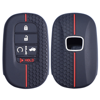 Car Key Fob Cover Soft Protection Case for Honda Pilot Civic Accord CR-V Keyless Remote 5 Button Smart Key