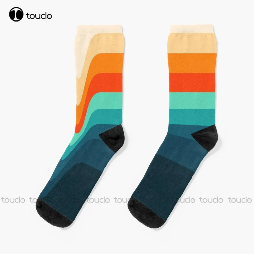 Chaussettes rétro Verve, drapeau américain, personnalisées, unisexes, pour adultes et adolescents, 360 °   Mode d'impression numérique nouveau