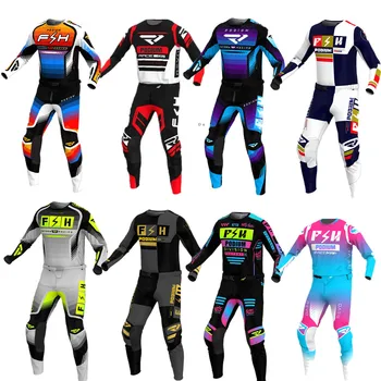 2024 SHIFT Motokros Dişli Seti Kir Bisiklet Giyim Off Road Motokros Jersey Seti Motosiklet Giyim Nefes MX Combo
