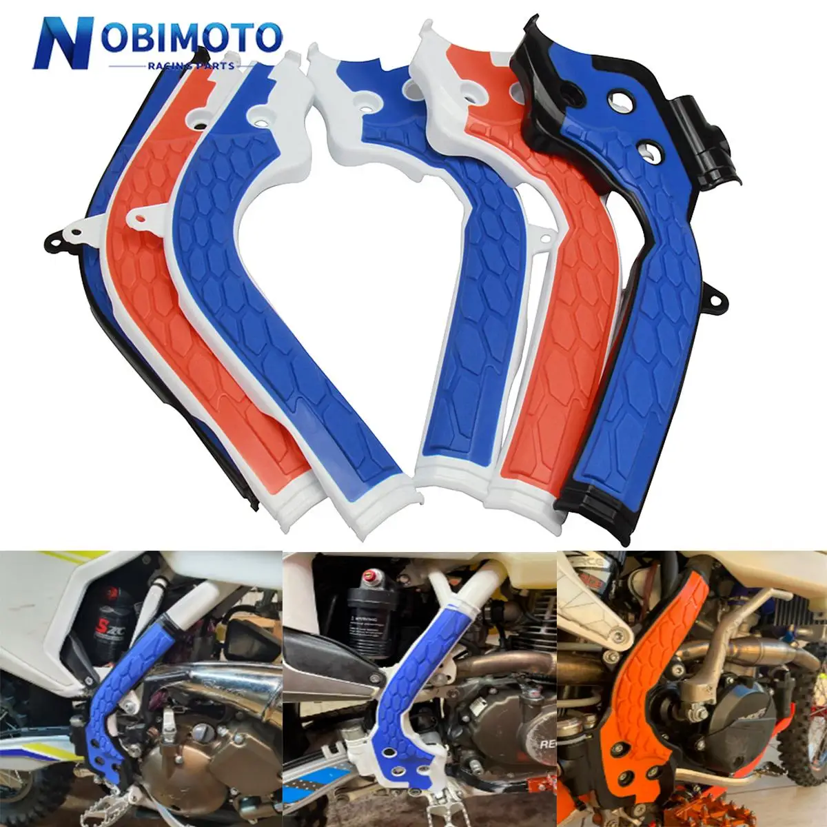 NOBIMOTO-X-Grip Frame Guard Protection Cover For KTM SX SXF EXC EXC-F 125 250 300 350 450 For Husqvarn FC FE TE125-450 2016-2018